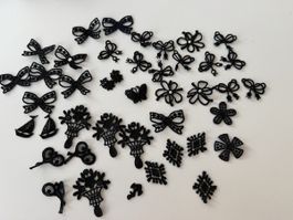 Applikationen Spitzen schwarz verschiedene Motive 