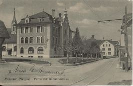 Menziken AG Bahngeleise Wynentalbahn 1927 sehr gut erhalten