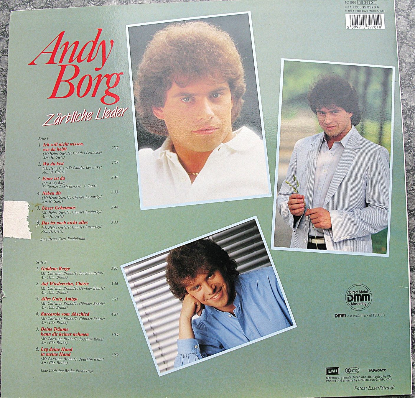 Dischi in vinile: ANDY BORG "Zärtliche Lieder" LP in NEAR MINT – Usato da Monthey venduto da Pingmub 2