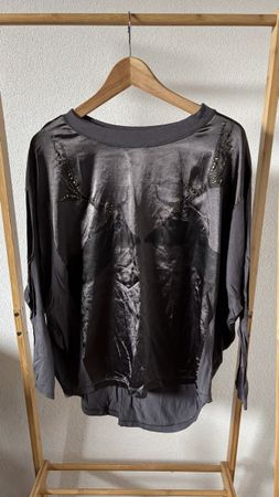 Bluse, grau, einzigartig, Gr. 36