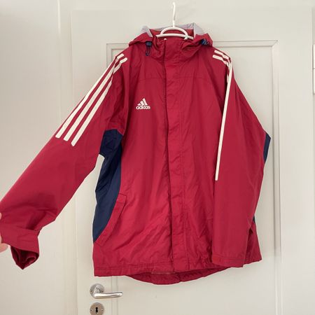 Vintage Adidas Jacke Rot Blau Gr. 5 ( wie L)