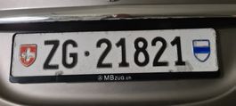 Zuger Auto Kontrollschild 21821