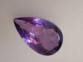 Rarität - 1 grosser Amethyste Tropfen 37 x 22 mm, facettiert