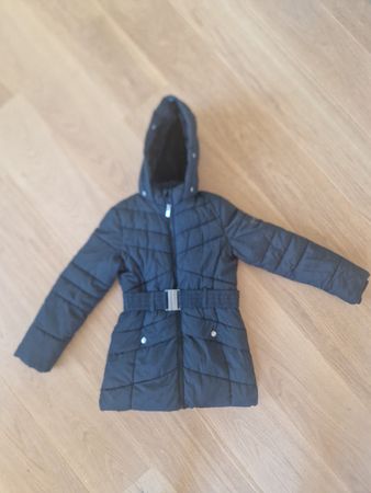 Mädchen Winterjacke schwarz Gr. 134