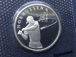 Sehr schöne 20 Franken Silbermünze HORNUSSEN 2015