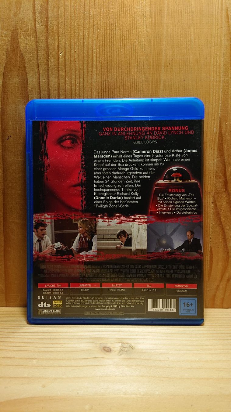 Tutti i DVDs: THE BOX Blu-Ray mit Cameron Diaz – Usato da Wilderswil venduto da Exebub 1