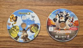 2 DVD dessins animés: Shrek 2 et Pingouins 🐧