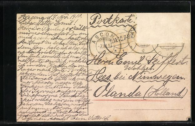 Cartoline postali: Locarno, Mercato mit geschäftigem Treib – Usato da Berlin venduto da bartko-reher 1