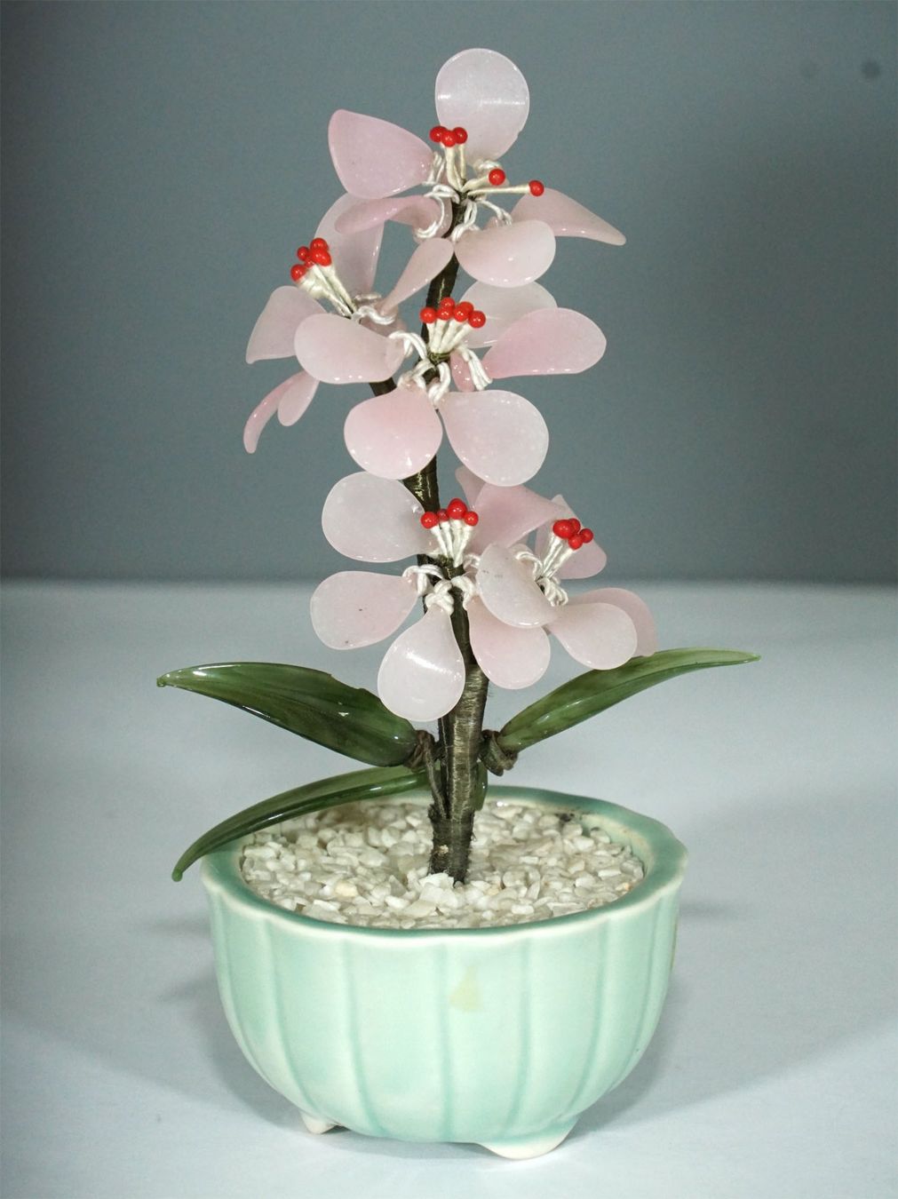 Murano Statuette: Glasblume und Engeli mit Murano Amphore by Chiantese – Usato da Meggen venduto da Brockitare 1