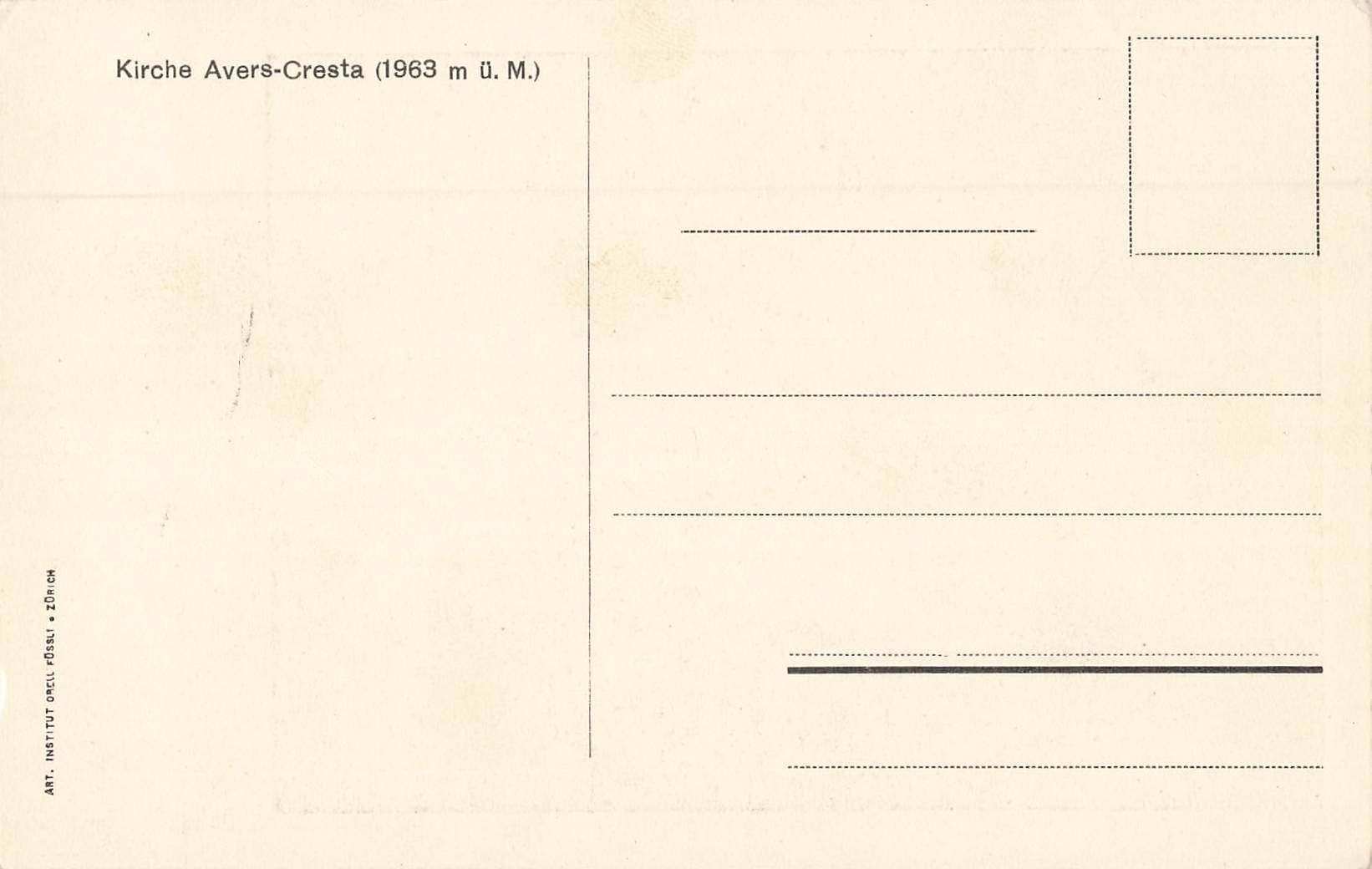 Cartes postales: Kirche Avers-Cresta – D'occasion à Schwyz par Seffi56 1