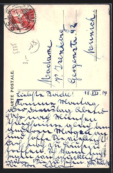 Cartoline postali: AK Le Locle, Rue du Temple, 1914 – Usato da Berlin venduto da bartko-reher 1