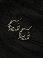 Fairy Ohrenringe: Silber-Creolen mit Pilz-Design 