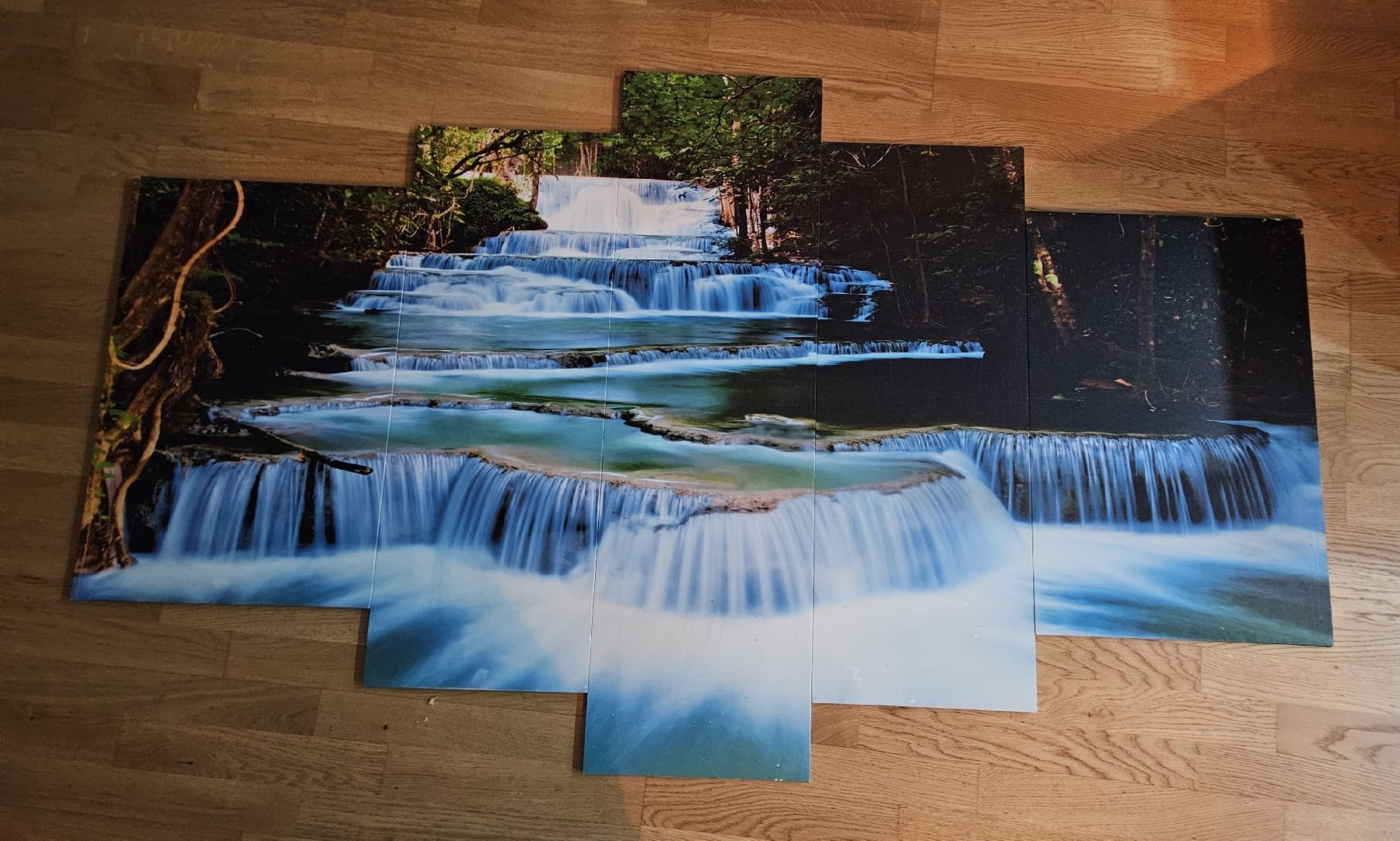 Foto & Immagini: 5-teiliges Wandbild "Wasserfall" - Super Zustand! – Usato da Wittenbach venduto da kro_87dw