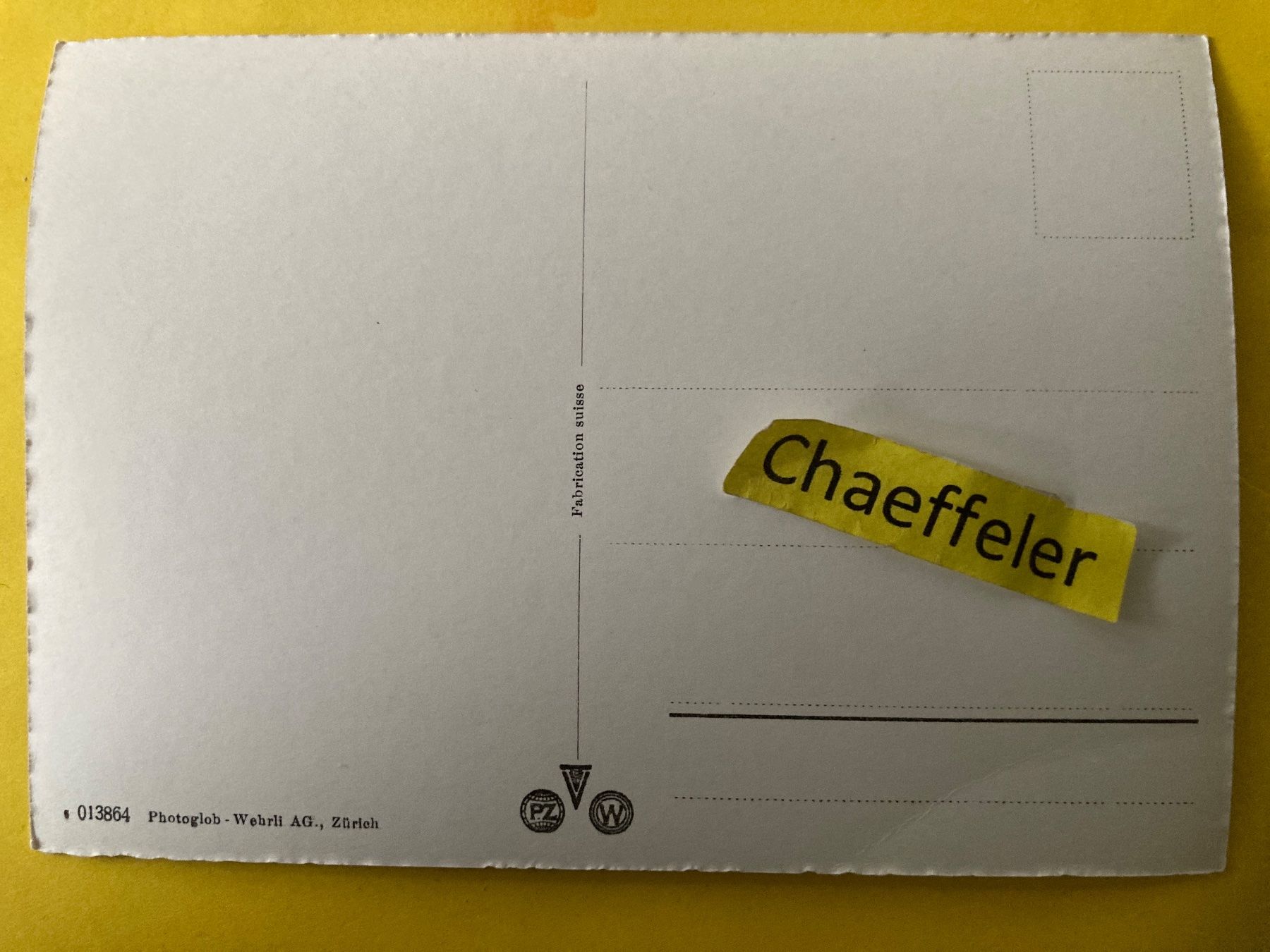Cartoline postali: Oberwil BL – Usato da Zürich venduto da Chaeffeler 1