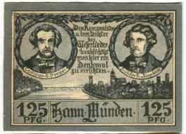 Notgeld "1.25 Mark. Hann. Münden 1922"