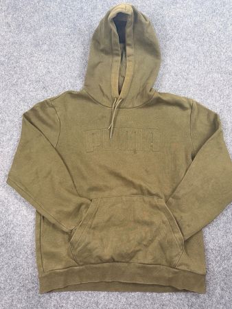 PUMA hoodie homme M kaki logo ton sur ton