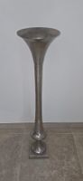 Hohe Bodenvasen Metall silberfarben, gebraucht, Höhe 95cm