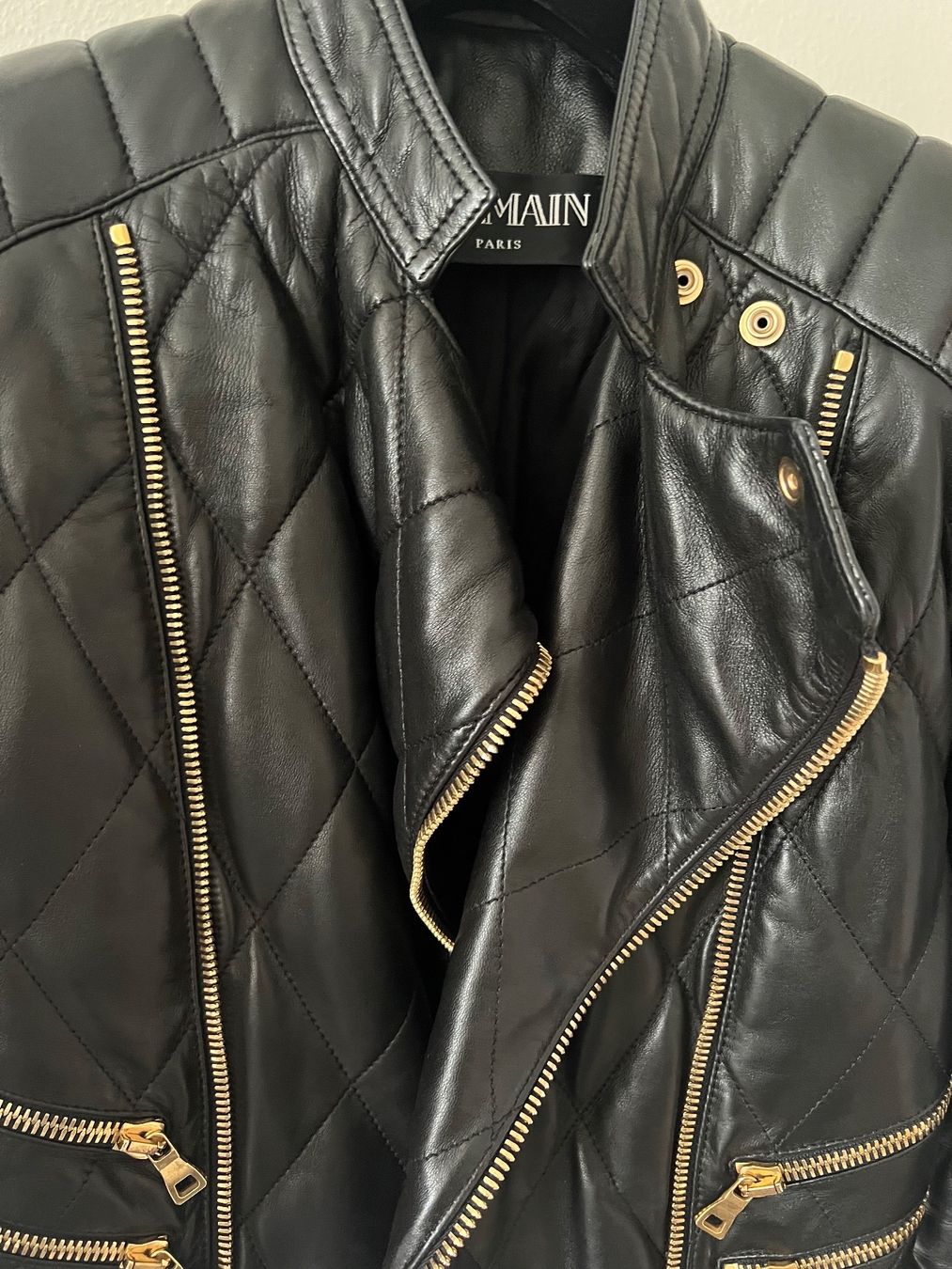 Giacche: Veste en cuir Balmain – Usato da Lutry venduto da roxypoxy 1