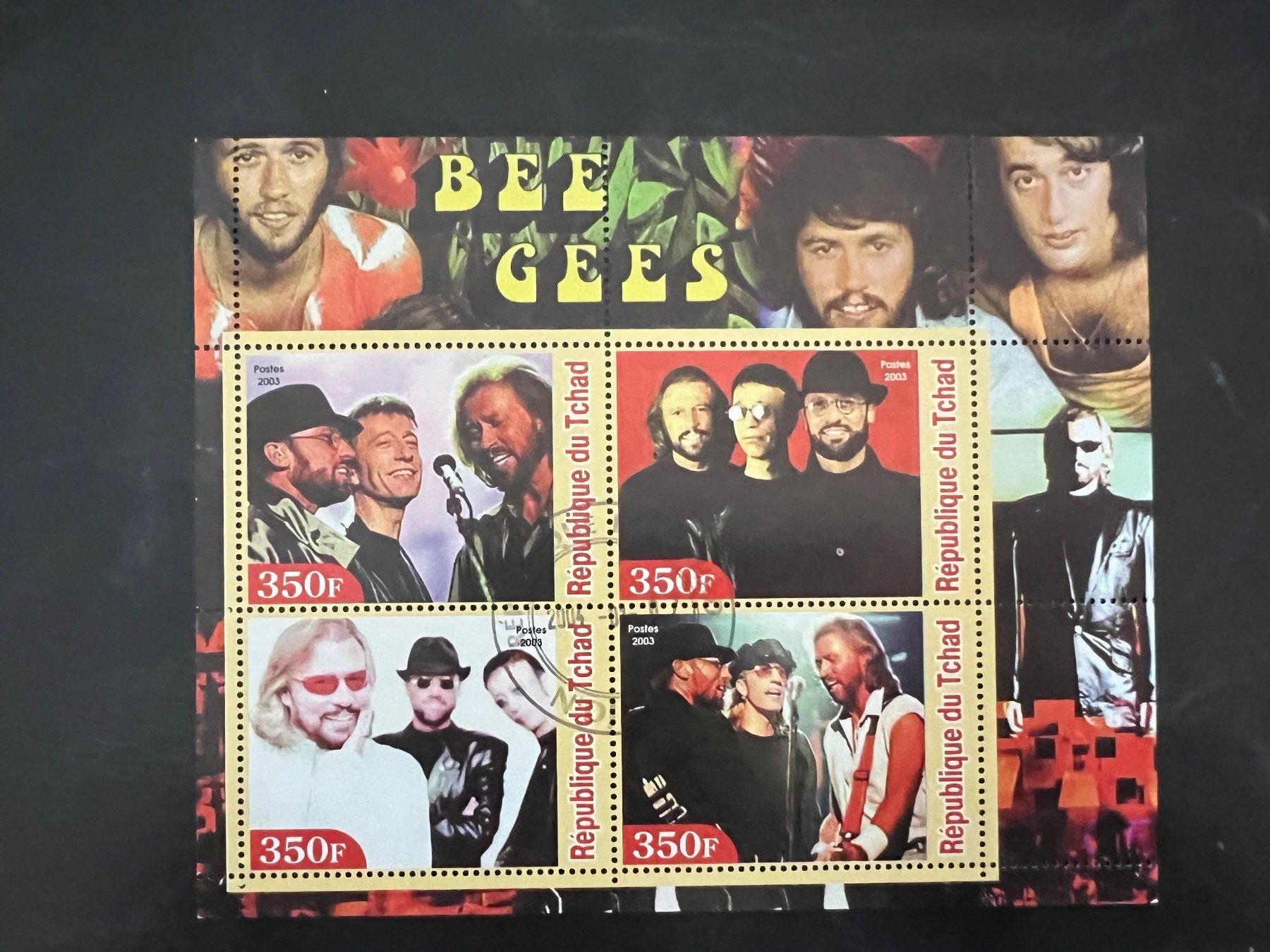 Alle Briefmarken: 2003   Bee Gees  Tschad  gest.  (A75) – Gebraucht aus Hinwil von Sidi4