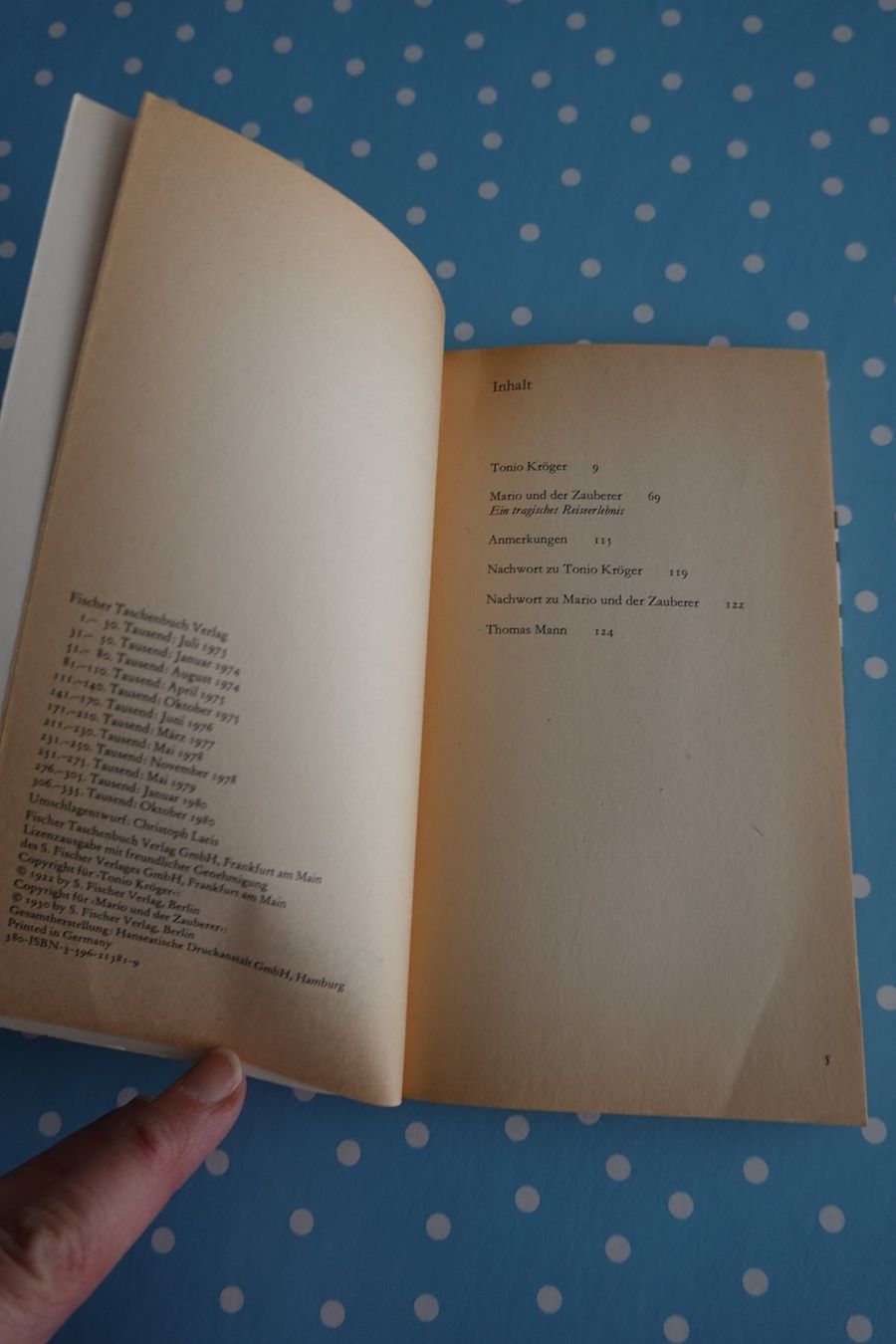 Libri: Thomas Mann - Tonio Kröger, Mario und der Zauberer – Usato da Jona venduto da JOberg_25 6