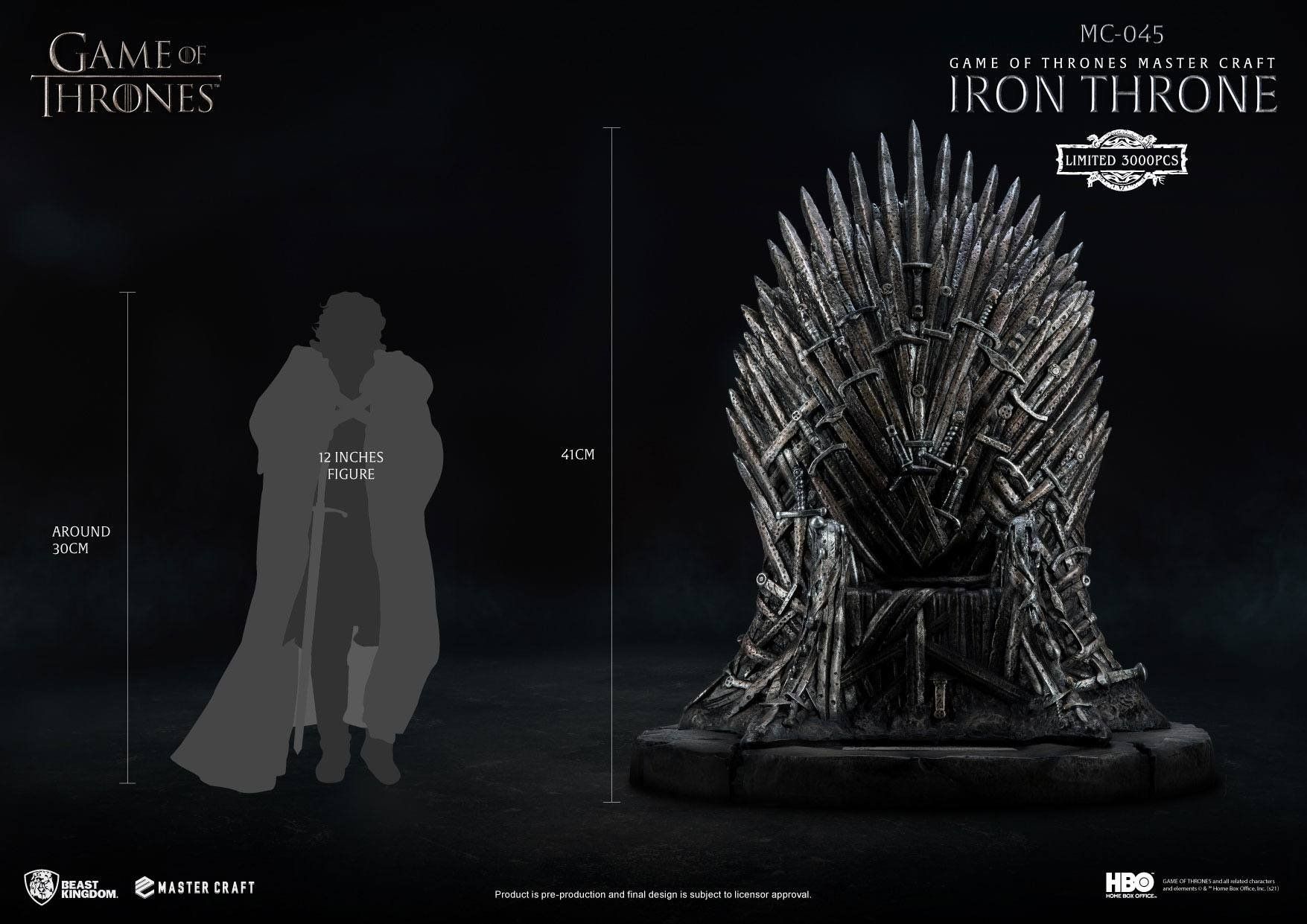 Hot Toys Statuette: Game of Thrones Iron Throne MC-045 Beast Kingdom – Nuovo e nell'imballaggio originale da Sisseln AG venduto da schenk-figuren 8