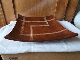 Vintage Holz Teller Schale Schüssel Dekoration Platte 30 cm
