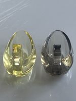 Glas Enten 2 Stck. grau gelb mit Glasauge guter Zustand(S6)