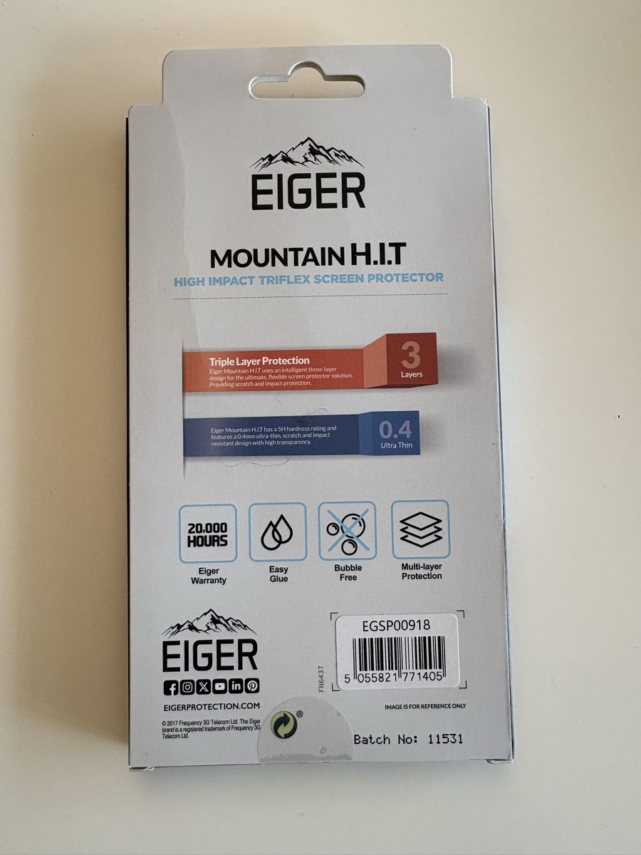 Lackretusche & Schutzfolien: EIGER Screen Protector für iPhone 15/15 PRO – Neu und originalverpackt aus Weggis von Viva80 1