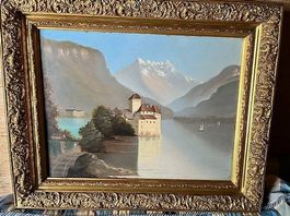 Château de Chillon  Huile sur panneau