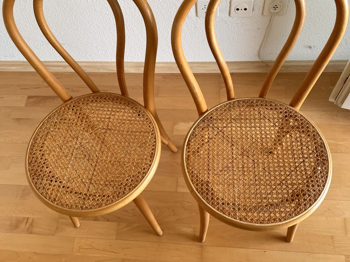 Sedie: 2er Set Holzstühle mit Geflecht (100) – Usato da Glattfelden venduto da maa_qcj8 1