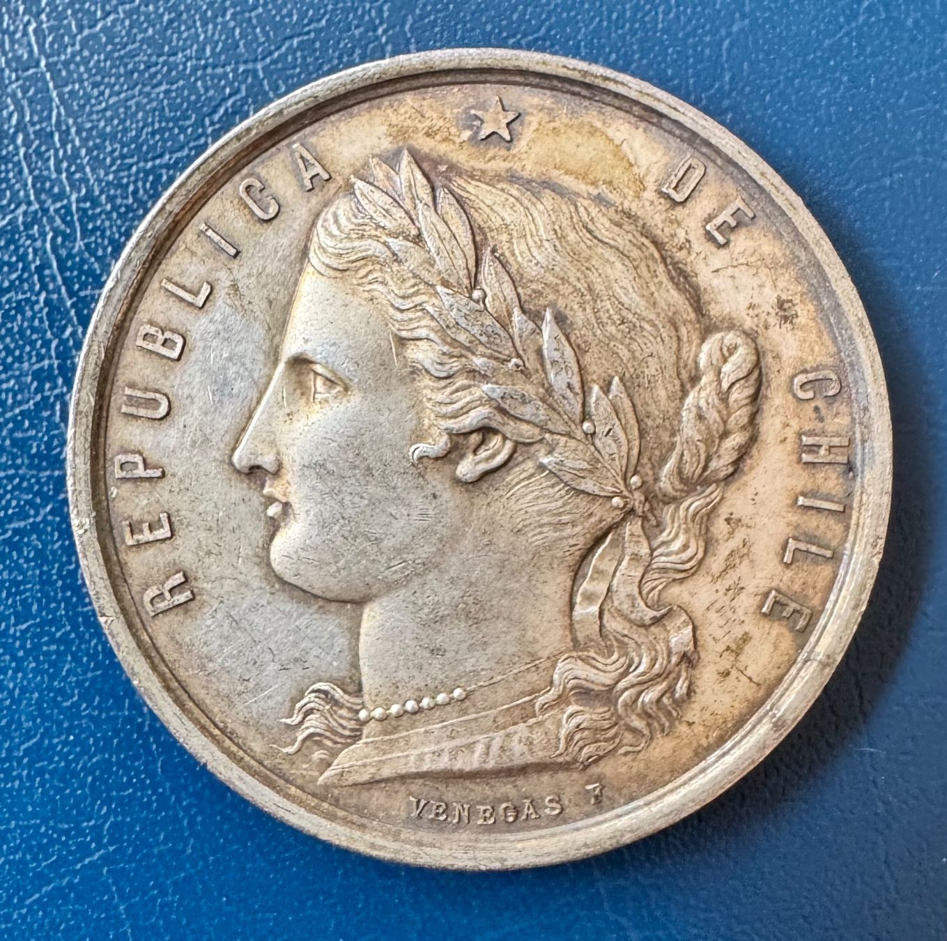 Medaglie: Silbermedaille Chile 1887 Esposition Provincial Conception – Usato da Ebikon venduto da Dmasterx