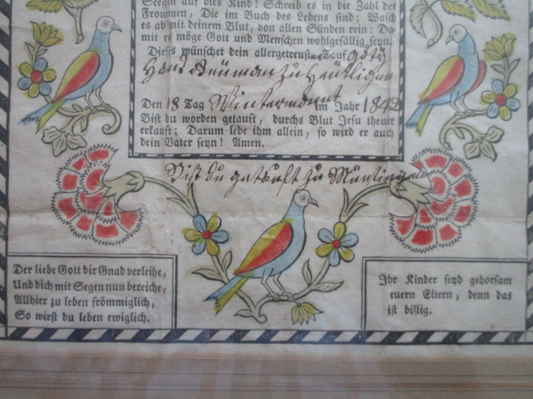 Documenti: Antiker Tauf-Zedel 1842 – Usato da Heimberg venduto da Lupo57 4