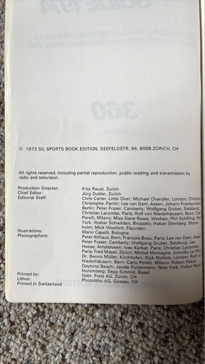 Bücher: Motorrad Grand Prix Guide 1974 – Gebraucht aus Winterthur von Mmagu 2