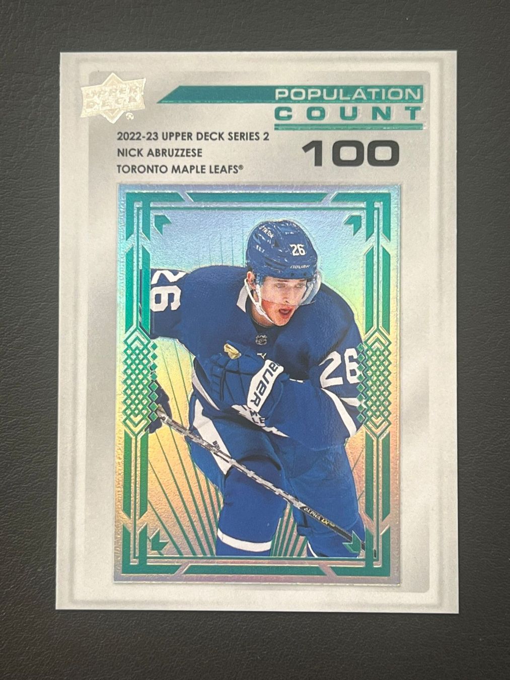 NHL Carte collezionabili: Nick Abruzzese 2022 Population Count 100 Toronto Maple Leafs – Nuovo (secondo la descrizione) da Möhlin venduto da SwissHockeyCards