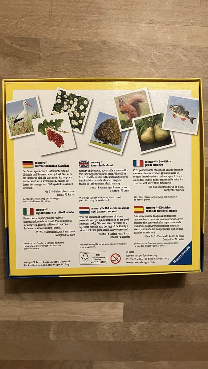 Ravensburger Giochi: Ravensburger Memory "Nature“ – Usato da Wettingen venduto da Vichli 1