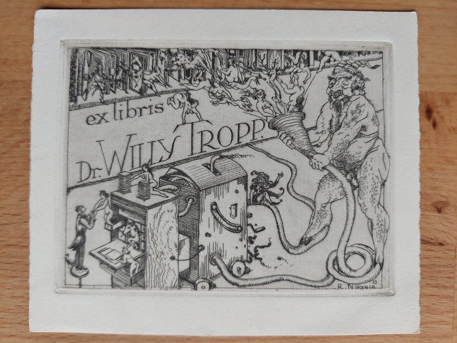 Dipinti: Exlibris Reinhold Nägele - Original Radierung – Usato da Obfelden venduto da Exlibris-Art