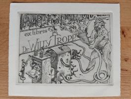 Exlibris Reinhold Nägele - Original Radierung