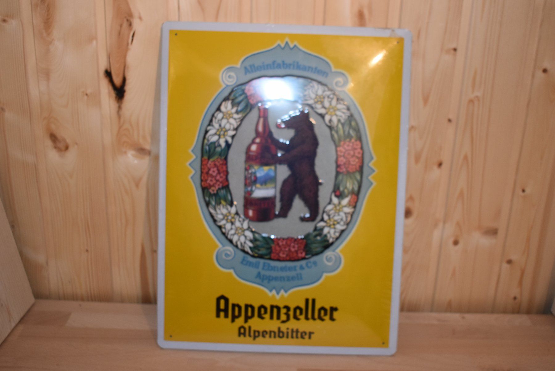 Insegne: Appenzeller Alpenbitter Blechschild – Nuovo e nell'imballaggio originale da Otelfingen venduto da Stauffacher61 3