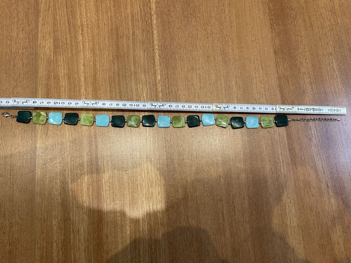 Catenine: Kette hellblau und grün - 52cm - Ref 005/626  – Nuovo (secondo la descrizione) da Wädenswil venduto da VintageSalesCH 1