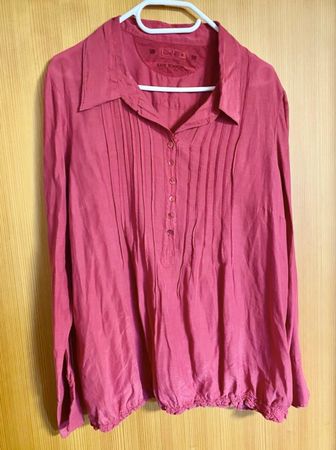 Leichte Bluse aus Seide und Baumwolle von Nile Gr XL 44