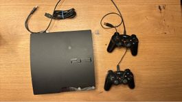 Sony PlayStation 3 Konsole mit zwei Controllern