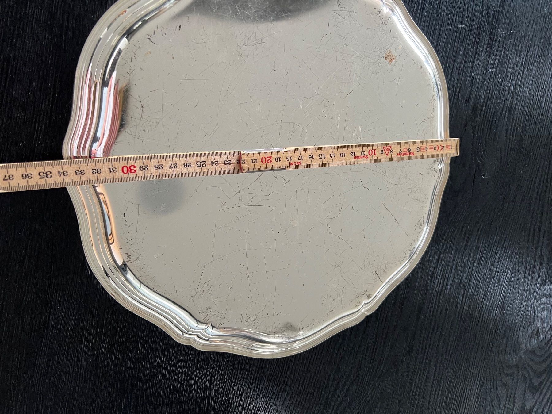 Piatti di portata: Vintage Serviertablett, Metall, Durchmesser 31 cm – Usato da Beinwil am See venduto da liviaalexander 2