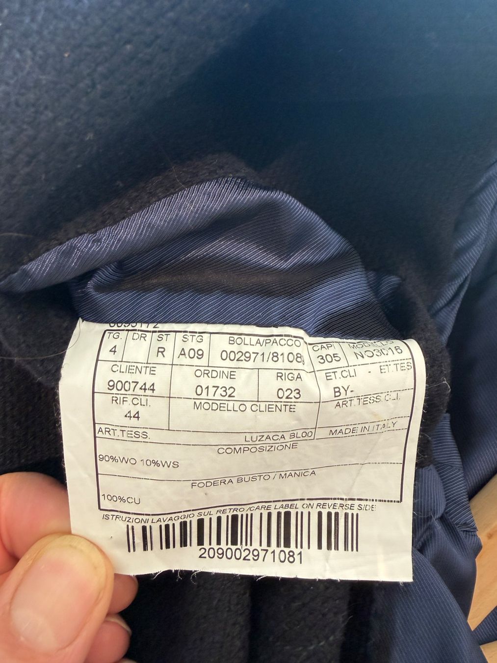 Cappotti: Façonnable Polo Coat - Navy, Size 50 – Usato da bassins venduto da theonlyrod 3