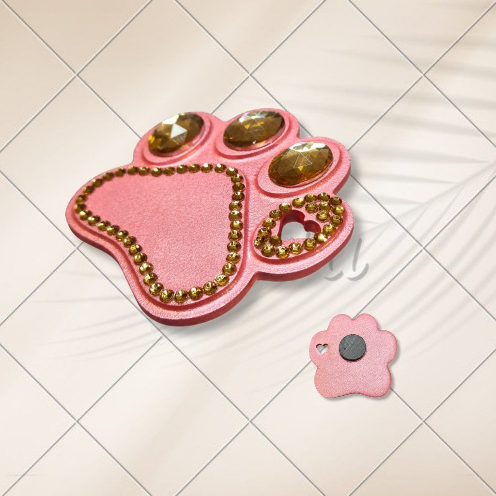 Magnete: Keramik Pfote Magnet - Pink - handmade – Neu und originalverpackt aus Basel von Olivia_BS 2