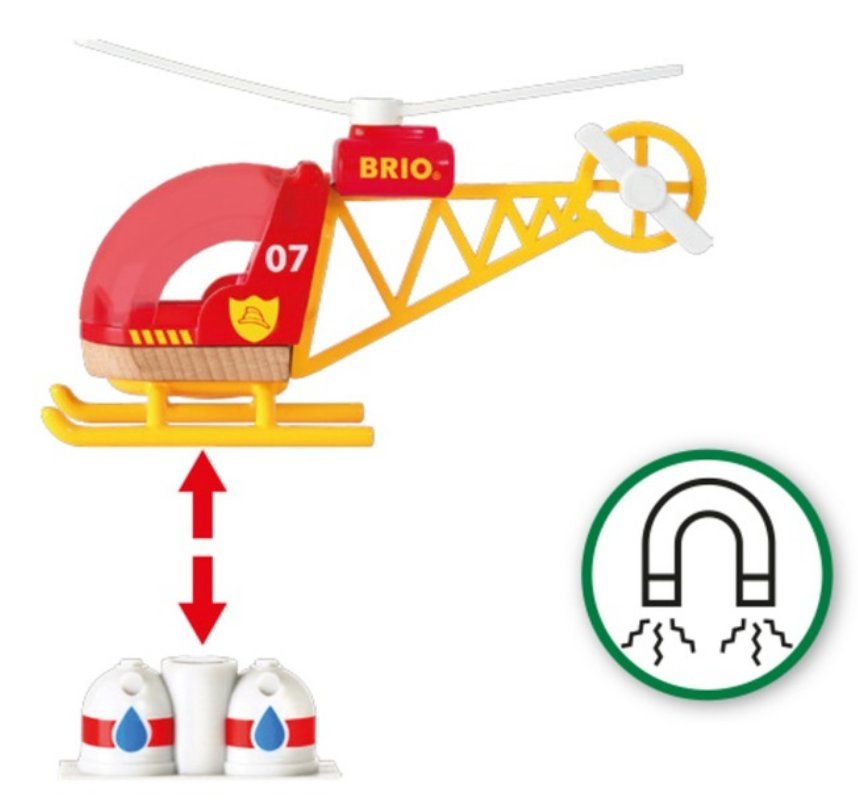 Brio Giocattoli: BRIO 33797 Feuerwehr-Hubschrauber – Nuovo e nell'imballaggio originale da Oensingen venduto da Liquidations-Shop 2