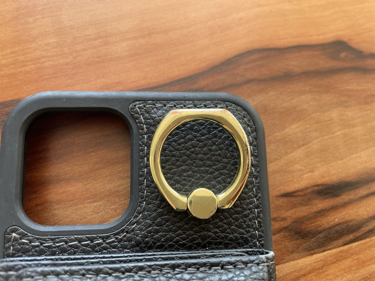Covers & Schutzfolien: iPhone 12 K-Leder Hülle mit Münz- & Kartenfach + Fingergriff – Gebraucht aus Wil SG von piranha8302 3