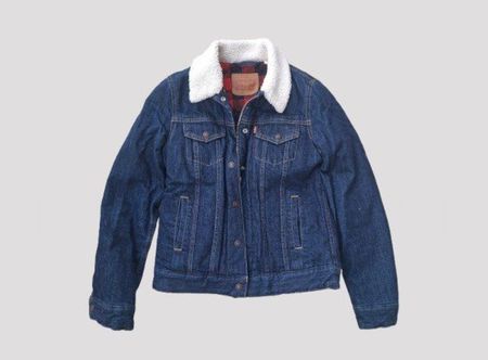 Damen Jeans-Jacke Denim LEVI'S mit Lammfellkragen, Grösse XS