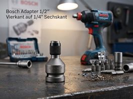 Bosch Adapter 1/2'' Vierkant auf 1/4" Sechskant