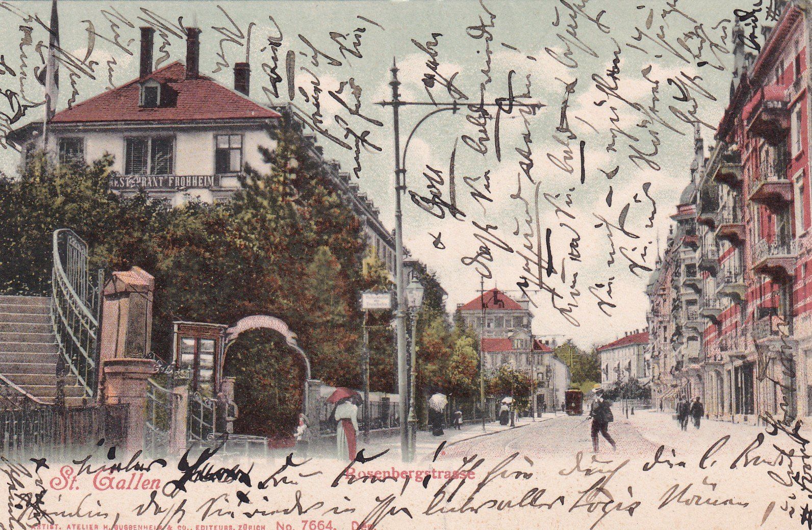 Ansichtskarten: St. gallen Rosenbergstrasse (defect. déchirée) – Defekt aus Cormoret von Pascalll2001