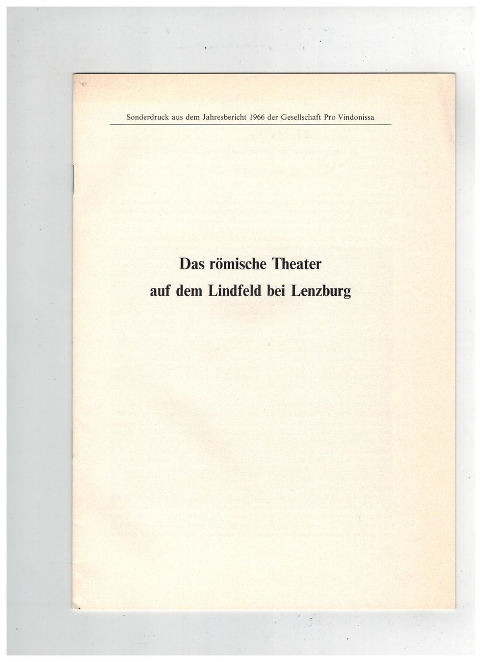 Libri: Römisches Theater Lenzburg – Nuovo (secondo la descrizione) da Biel-Benken BL venduto da rud_yc8p